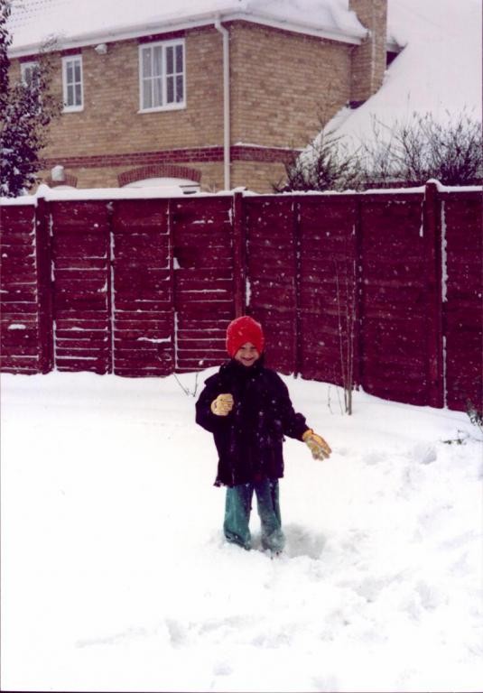 Feb '91 snow at Leavenheath, Suffolk