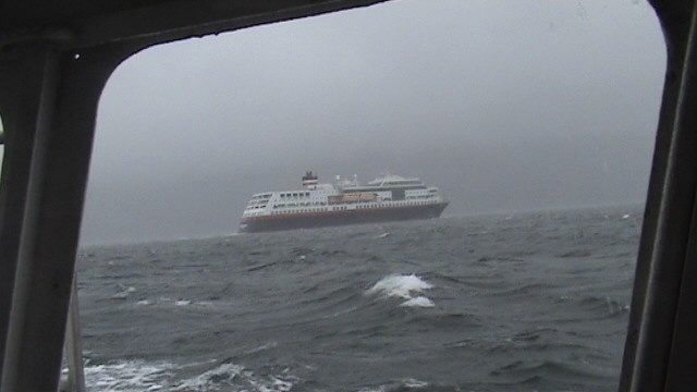 leaving ship in tender to see glacier