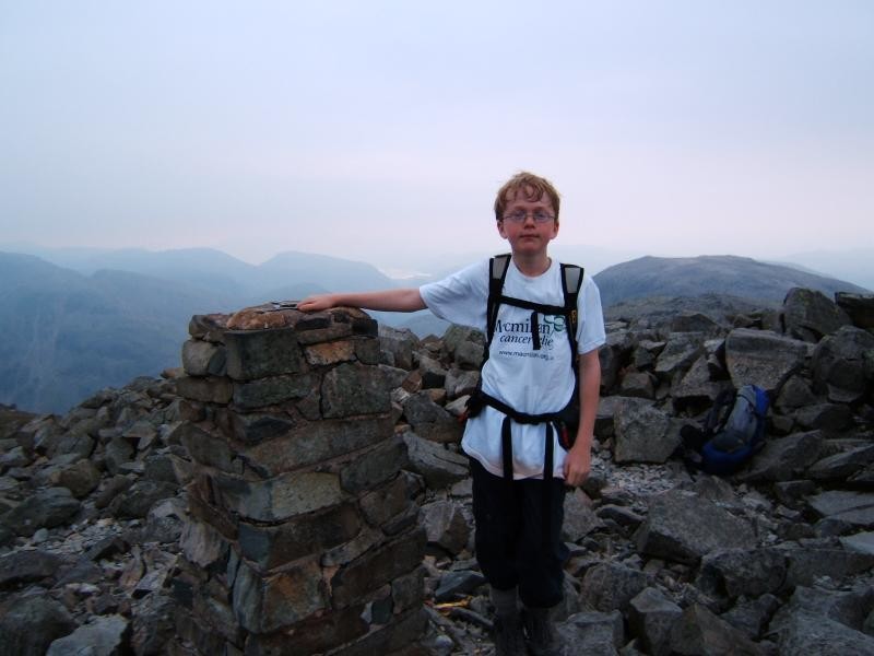 5:17am Adam at The Summit of Scarfell Pike 11.06.06