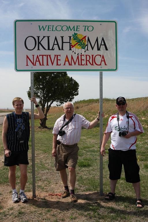 1. Martyn, Michael Fish and Ian P at the Oklahoma-Kansas bor
