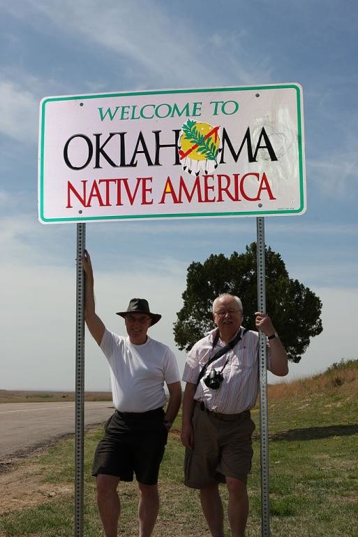 3. Peter and Michael Fish and Ian P at the Oklahoma-Kansas b