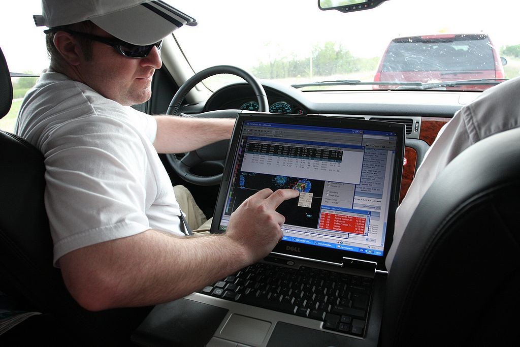 33. Paul M points out the storm on the radar, near Fredonia,