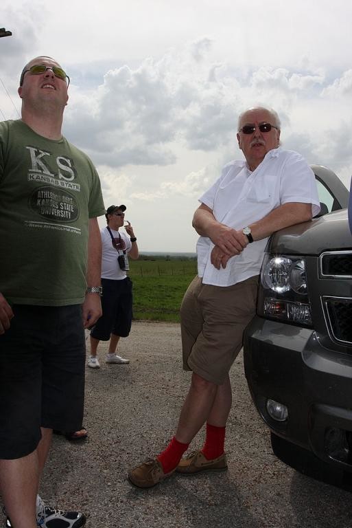 9. Paul S and Michael Fish waiting for the storms, near Grid