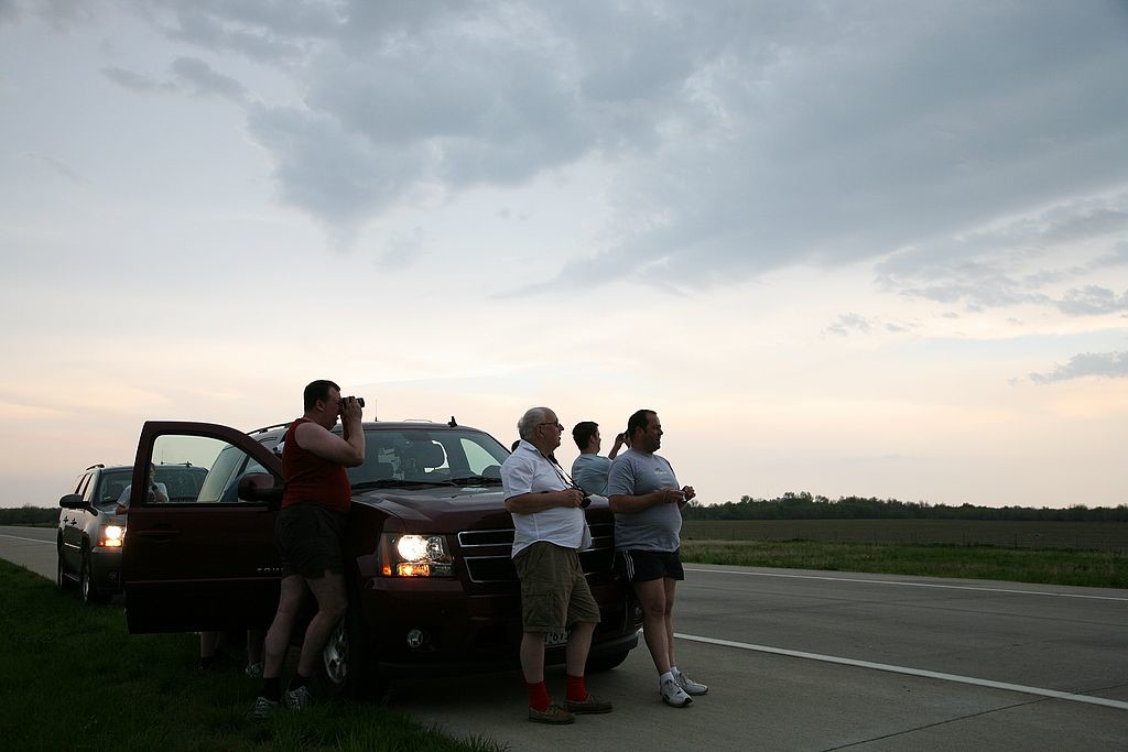 49. Storm chase team and vehicles, near Fredonia, Kansas 007