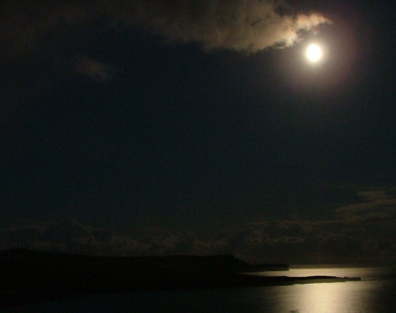 Tonights moon over Gulberwick Bay - Shetland
