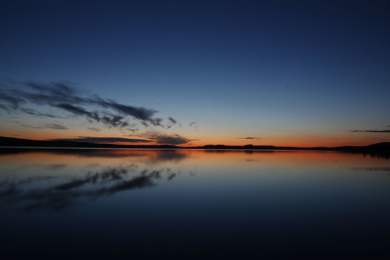 Sunset over Lake Femund (Femundsmarka National Park, Norway)