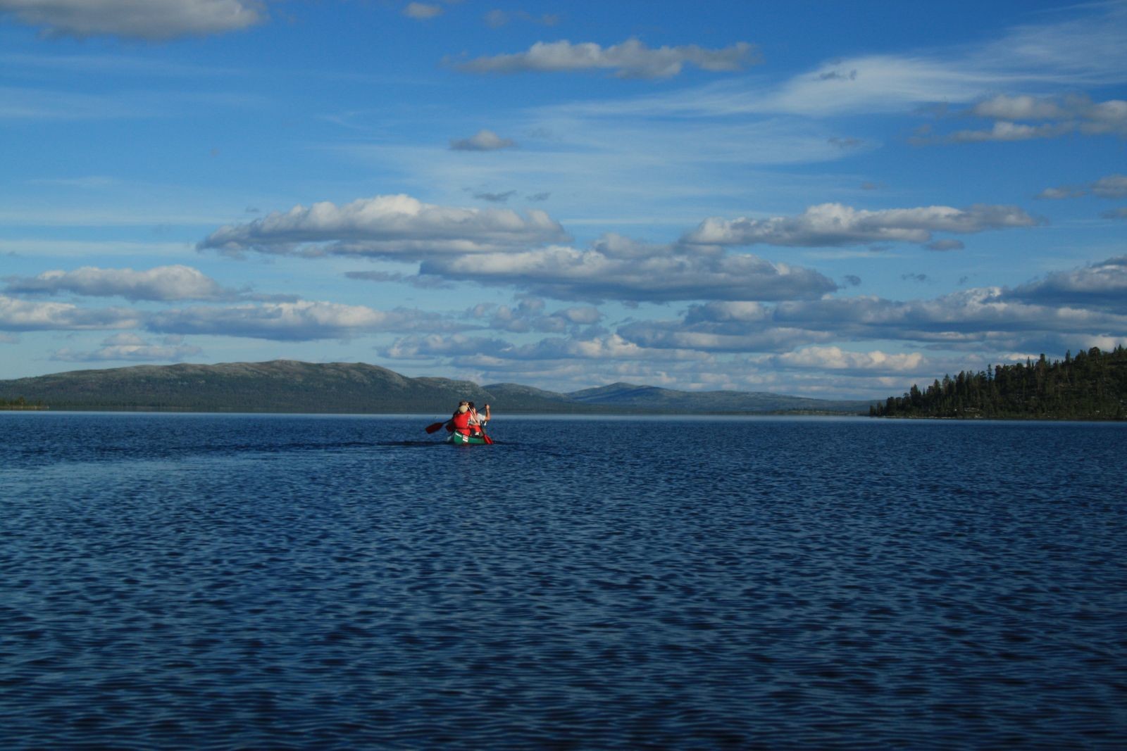 Crossing Lake Rogen, Sweden