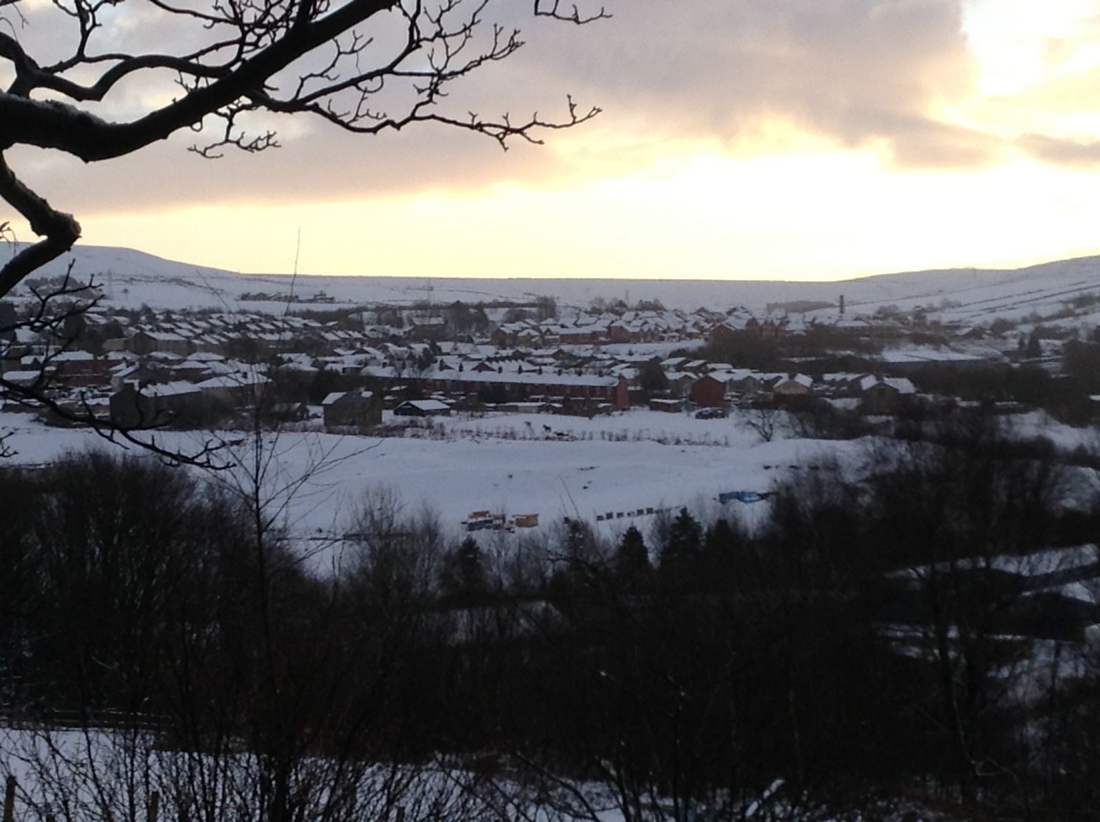 Bacup in snow