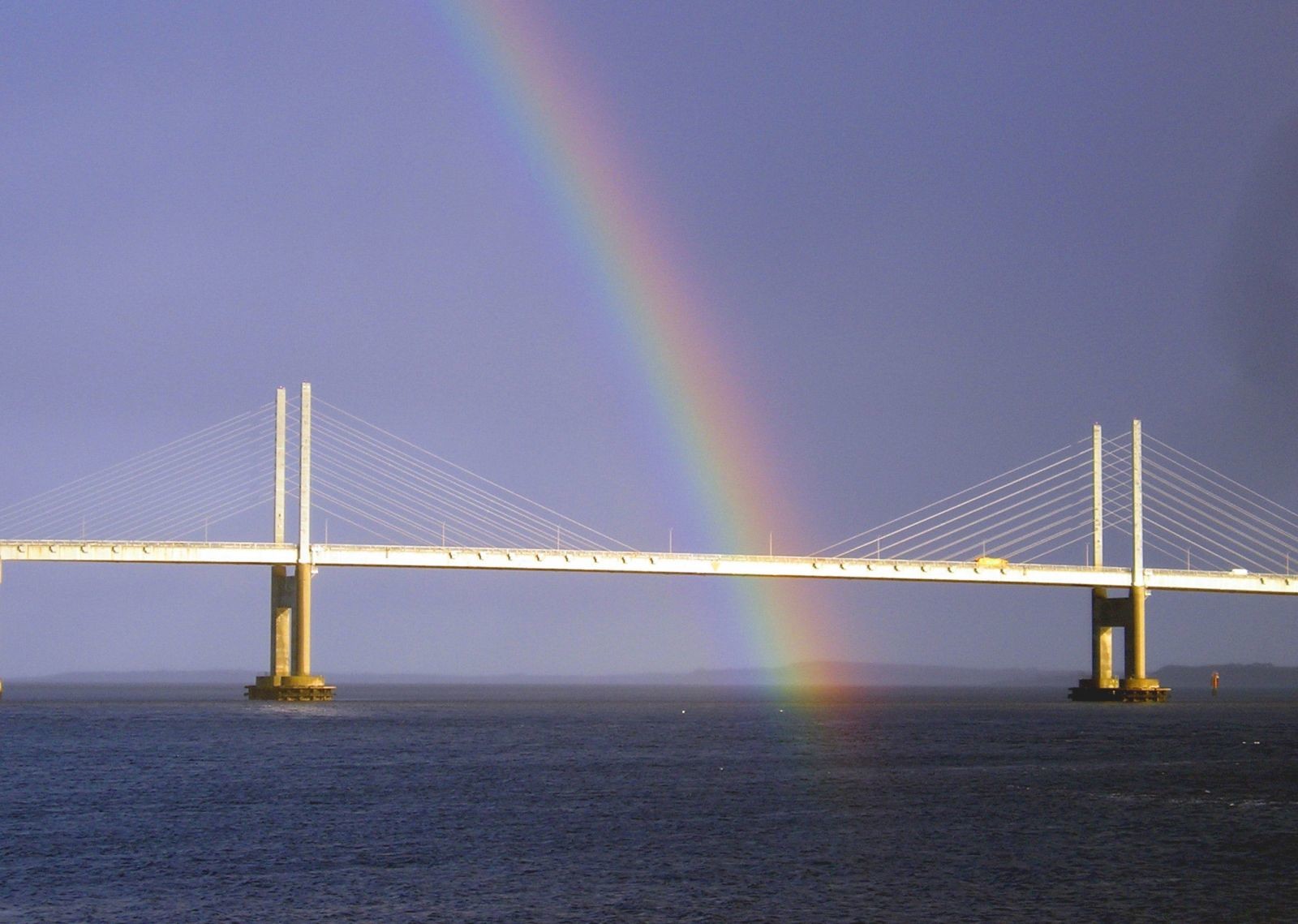 Rainbow And The Kessock Bridge, Inverness