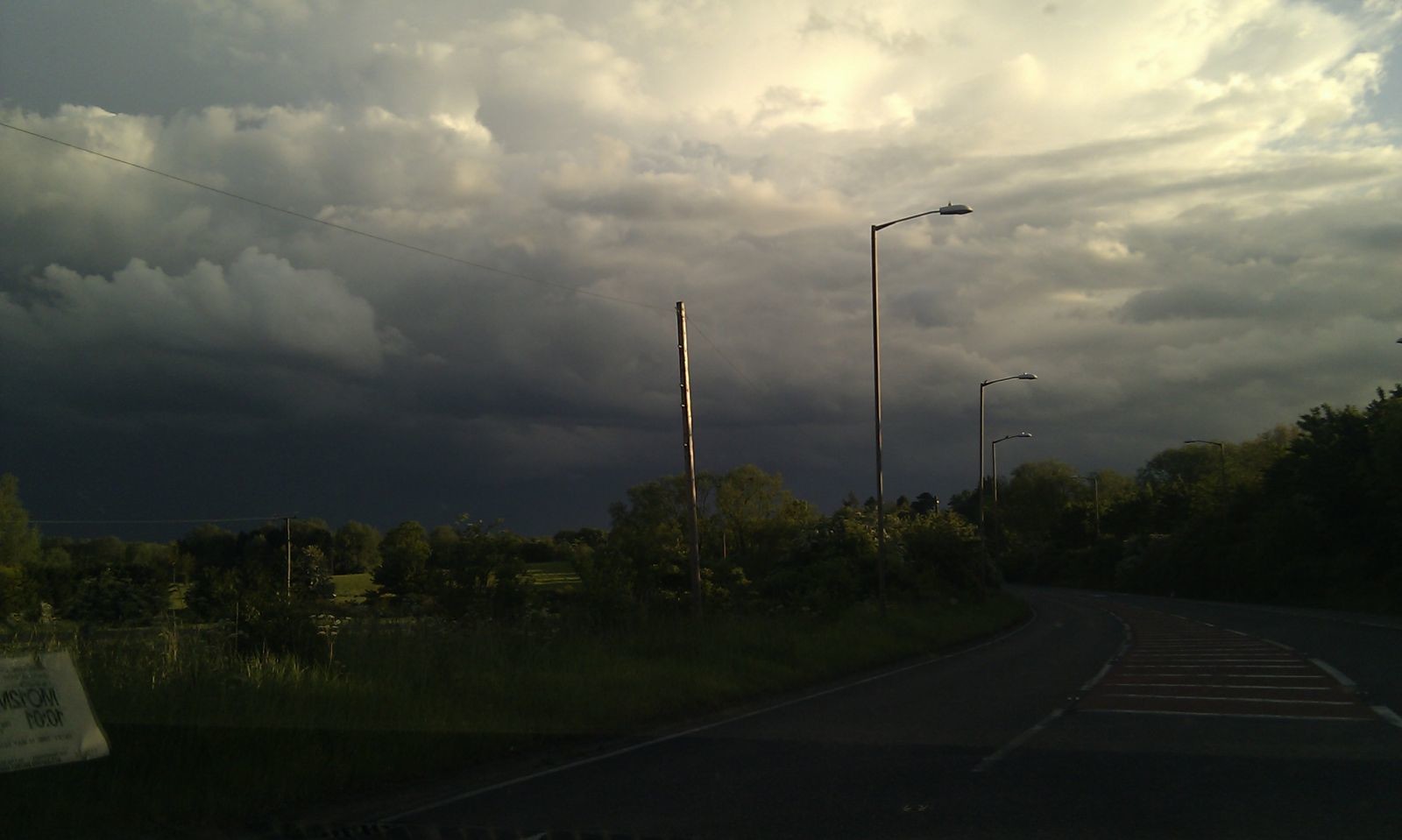 View towards thunderstorms in South Essex  - 1