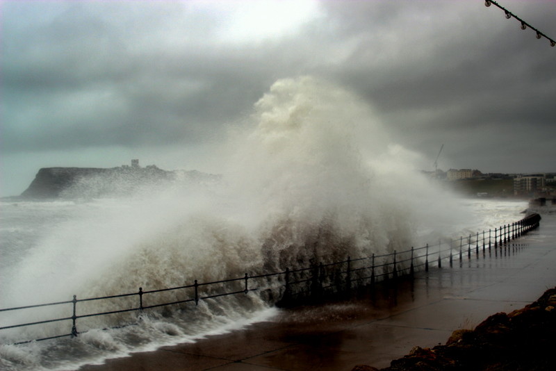 Scarborough sea storm