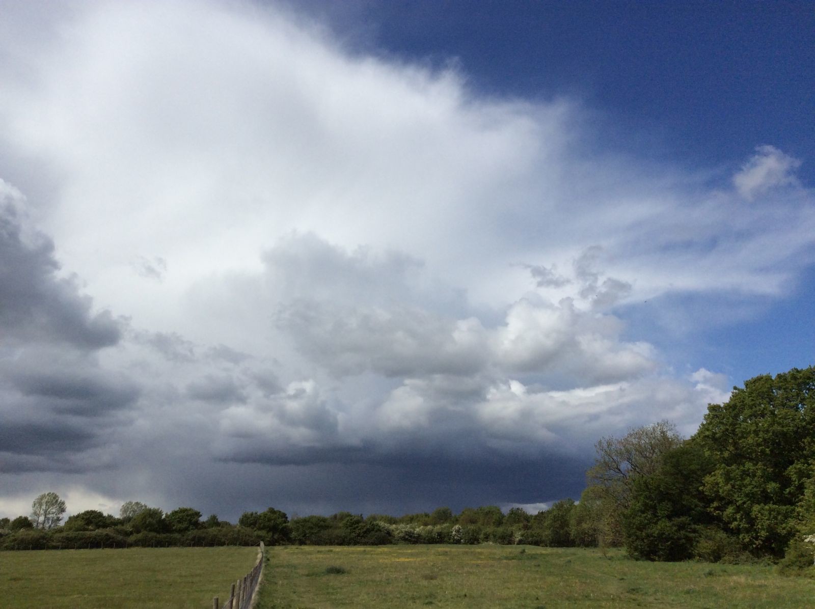 small storm cell over in south east England