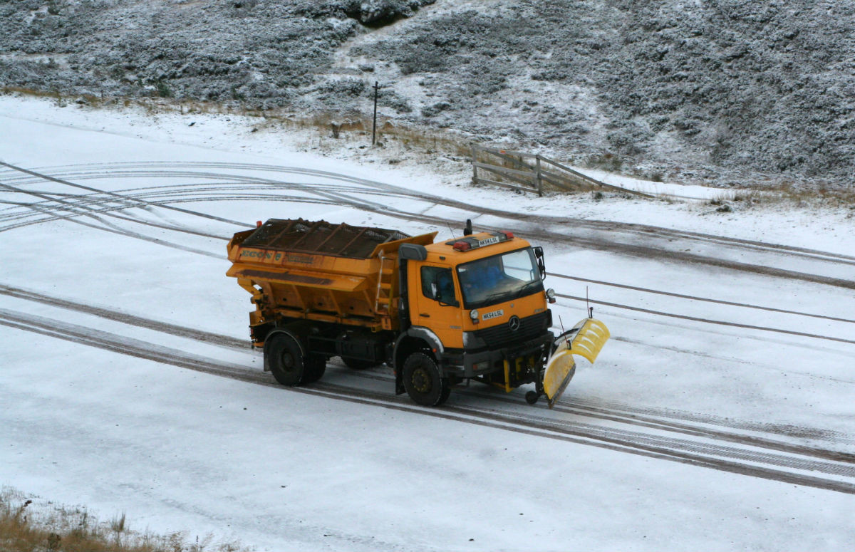 First snow plough of the season (13th November)