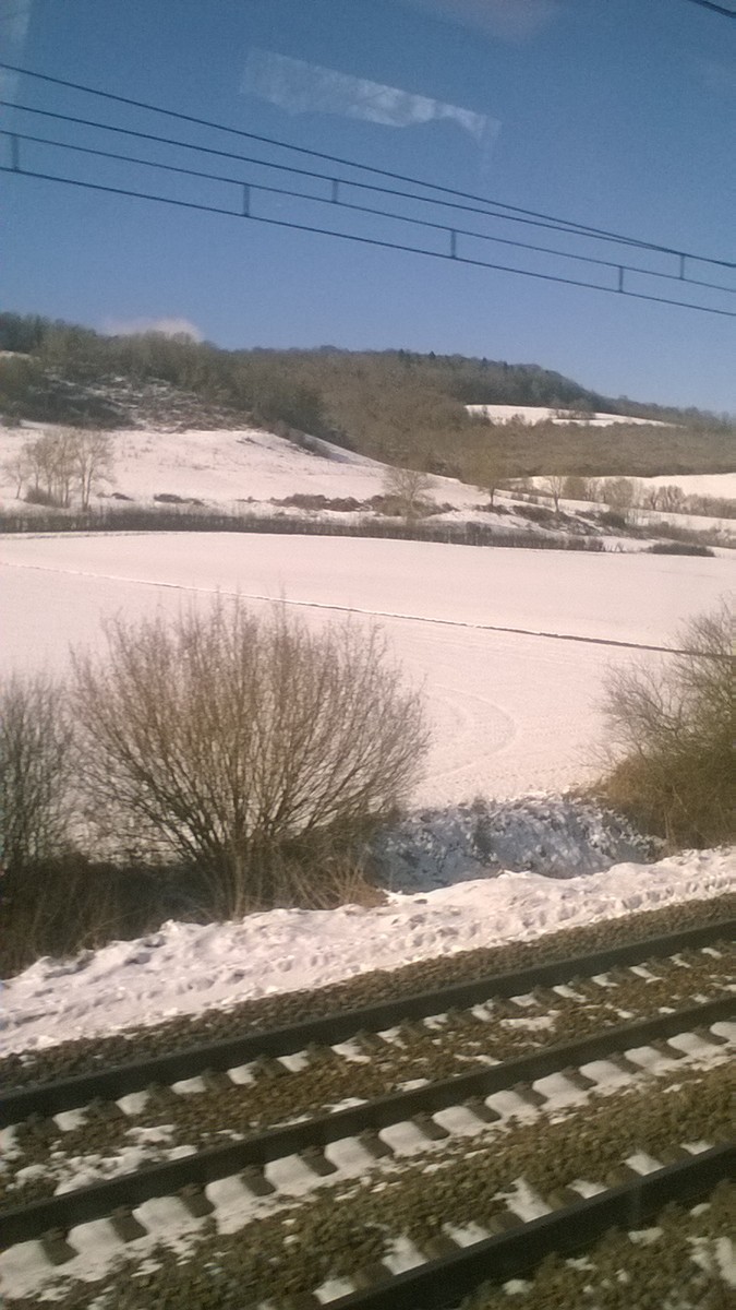 Snow en route to Dijon