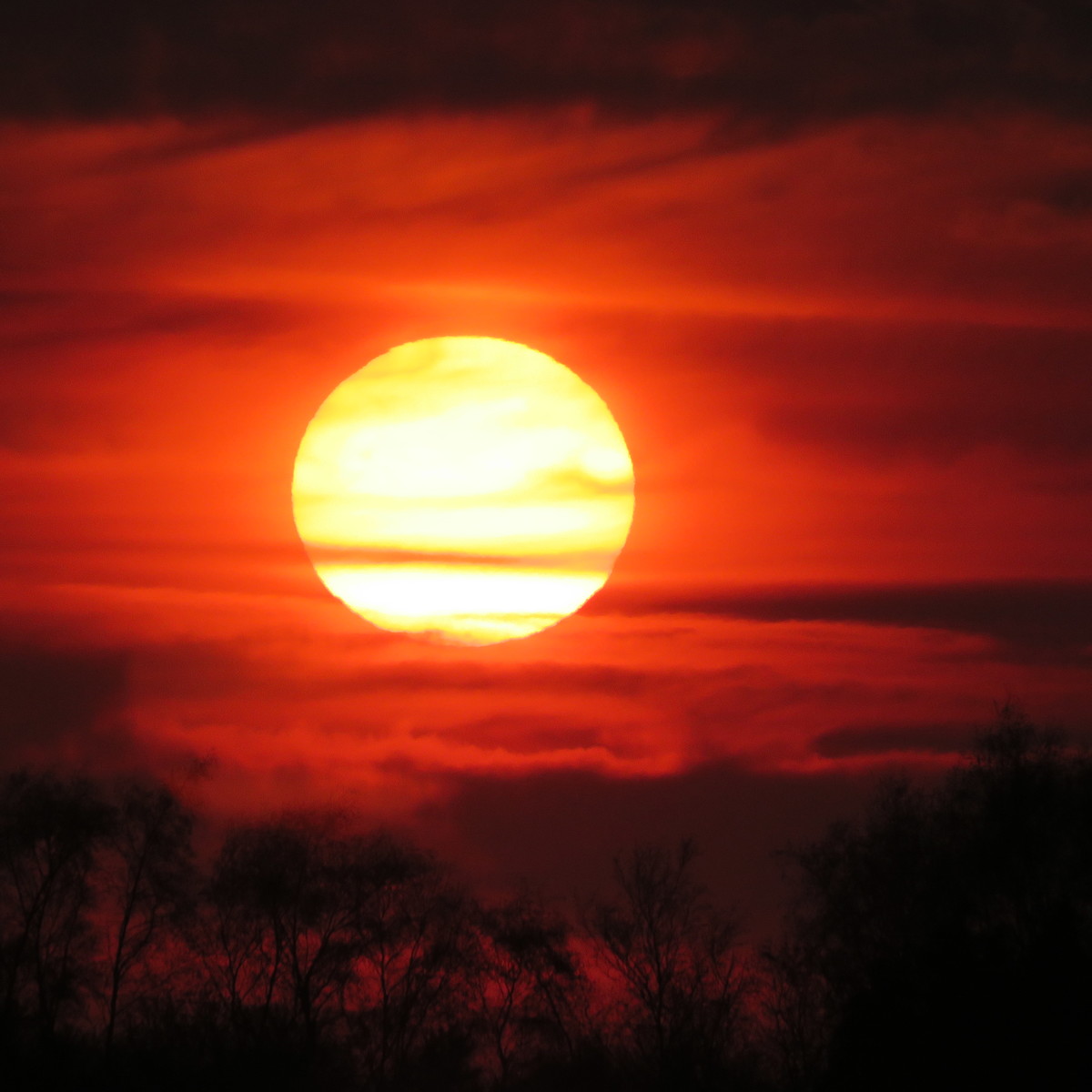 Sunset of 6th April 2019 from Irlam, UK