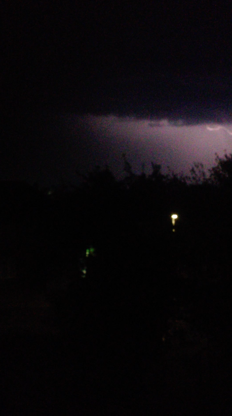 My second-ever shot of a bolt of lightning