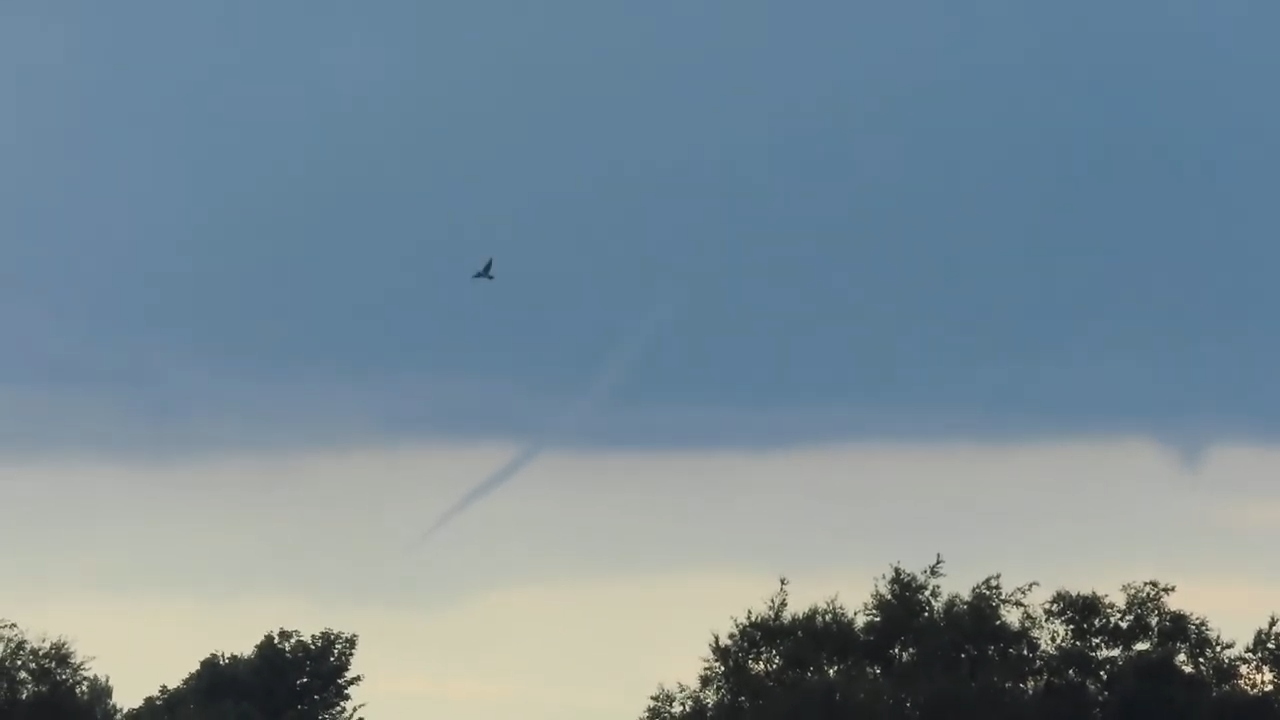 Rope funnel cloud to the NW of Irlam, UK_ 17th August 2020.
